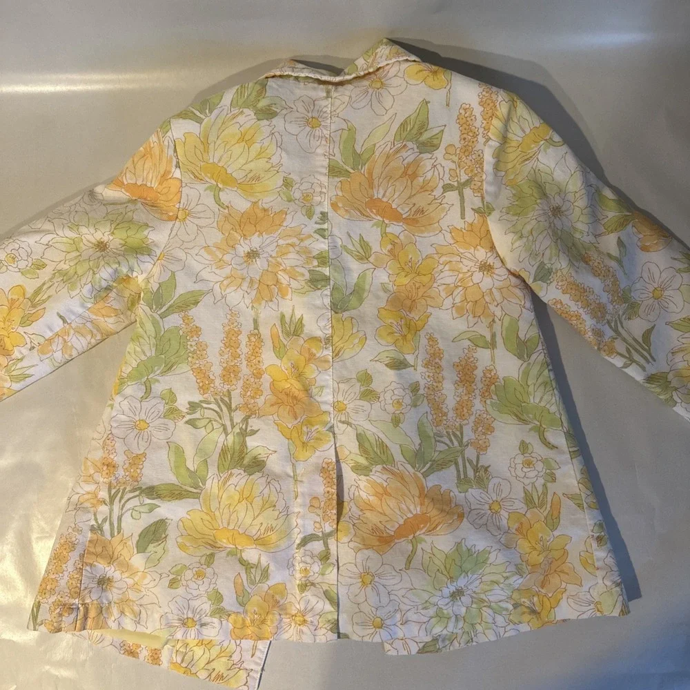Gymboree Wildflower Fields Blazer Toddler Size‎ 3 Yellow Floral Vintage Style